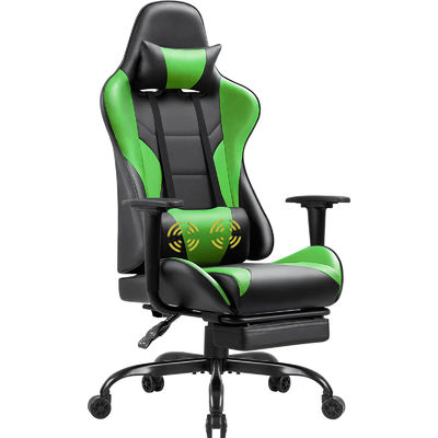 Cadeira de jogador ergonômica com apoio de pé de corrida e jogos personalizados