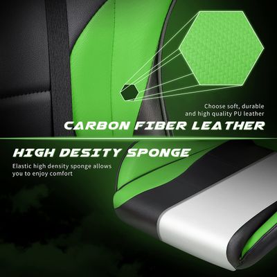 Cadeira de jogador ergonômica com apoio de pé de corrida e jogos personalizados