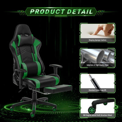 Cadeira de corrida de computador ergonômica de costas altas 300 libras Recomendação de peso máximo