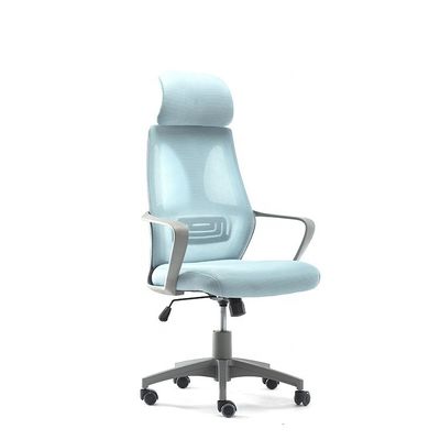 Melhore a sua experiência de trabalho com a nossa cadeira de jogos de computador azul claro ajustável