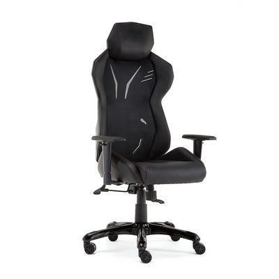 Cadeira de escritório de estilo de corrida de couro genuíno com malha de plástico e cadeira de elevação em design