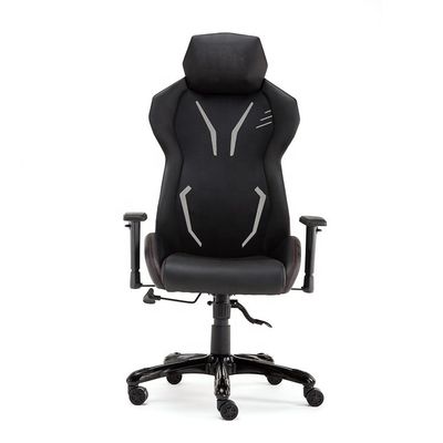 Cadeira de escritório de estilo de corrida de couro genuíno com malha de plástico e cadeira de elevação em design