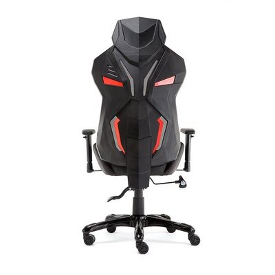 Cadeira de escritório de estilo de corrida de couro genuíno com malha de plástico e cadeira de elevação em design