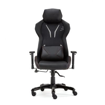Cadeira de escritório de estilo de corrida de couro genuíno com malha de plástico e cadeira de elevação em design