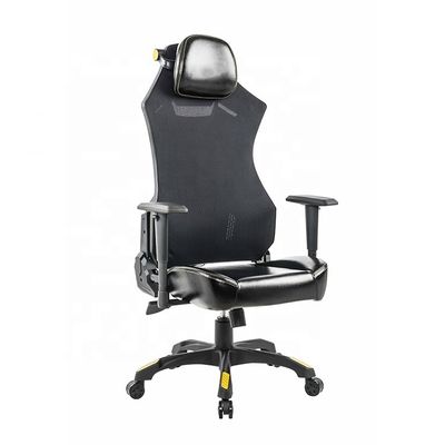 Estilo de design contemporâneo cadeira de corrida de escritório de malha preta para PC