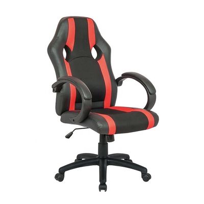 Cadeiras de videojogos Cadeira de escritório ergonômica com couro sintético e espuma de memória