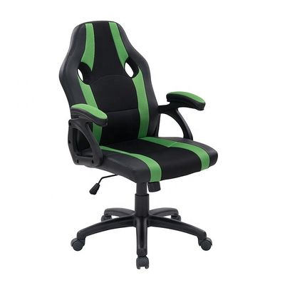 Cadeiras de videojogos Cadeira de escritório ergonômica com couro sintético e espuma de memória