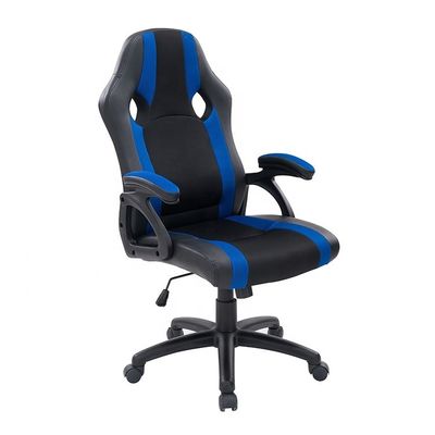 Cadeiras de videojogos Cadeira de escritório ergonômica com couro sintético e espuma de memória