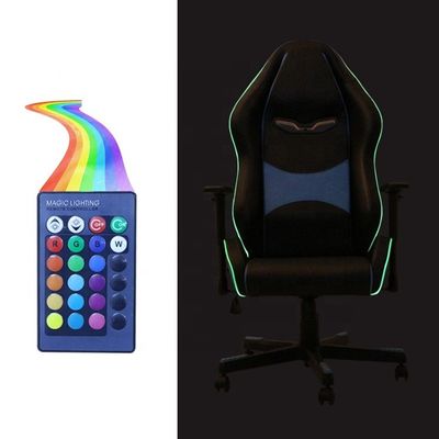 Melhore sua configuração de jogo com cadeira executiva e apoio de pé em couro sintético