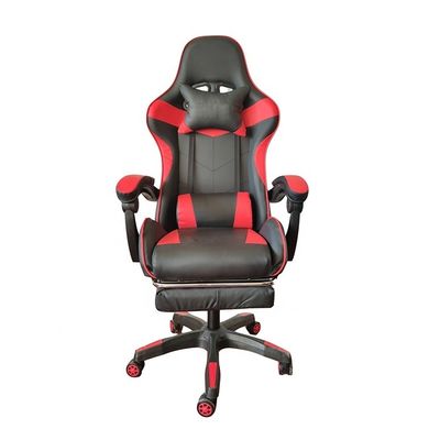 Luxo colorido cadeira reclinável de corrida de PVC com assento de couro genuíno altura 54cm