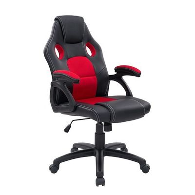 Cadeira giratória executiva de couro sintético para escritórios de jogos Estações de trabalho ergonómicas