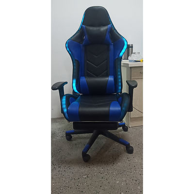 Assento de braço ajustável cadeira giratória de jogos com logotipo de bordado personalizado e base giratória