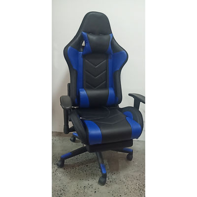 Assento de braço ajustável cadeira giratória de jogos com logotipo de bordado personalizado e base giratória