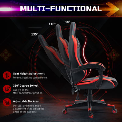ALINUNU PC Gamer Chair Ergonômica PU Leather Swing Gaming Chair com 3 100mm de elevador de gás