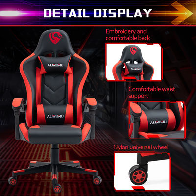 ALINUNU PC Gamer Chair Ergonômica PU Leather Swing Gaming Chair com 3 100mm de elevador de gás