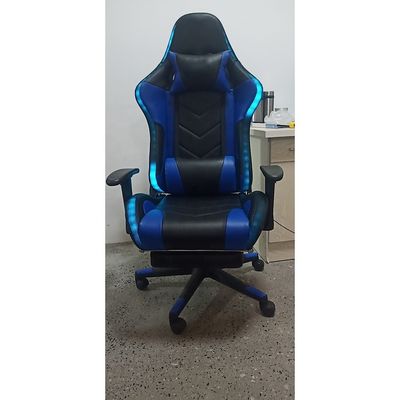 Altura do assento 54cm Braço ajustável de corrida LED Luz RGB Cadeira de jogos com logotipo personalizado