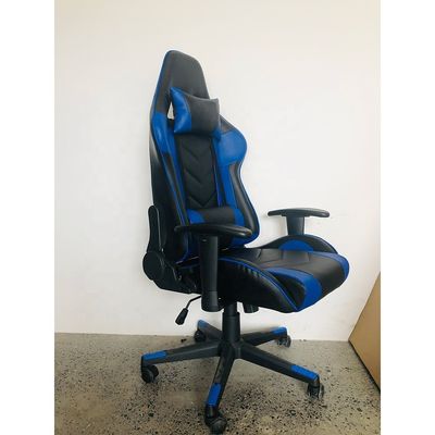 Mobiliário estilo de corrida cadeira de jogos de couro PU reclinável com suporte lombar de massagem