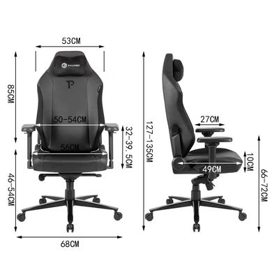 Cadeira de jogo ergonômica de luxo de rede de ponta para suporte lombar