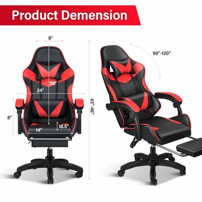 Modern Design Racing PC Computer Gaming Chair com apoio de pés e apoio de cabeça 33,95 libras
