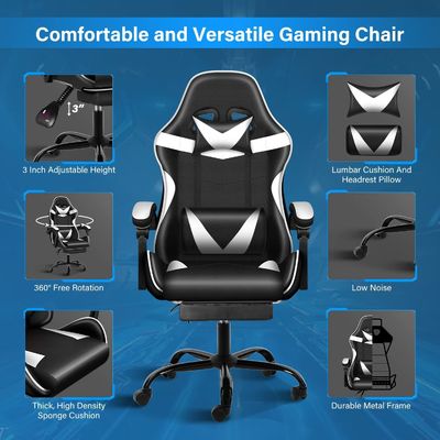 Cadeira de jogo de metal ajustável Cadeira de escritório ergonômica para máximo conforto e durabilidade
