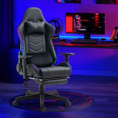 Cadeira de computador ajustável com apoio para a cabeça e suporte lombar Cadeira de jogos de estrutura metálica