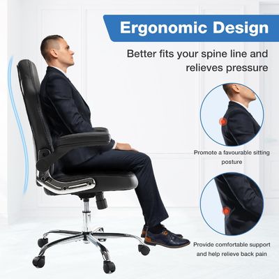 Cadeira de escritório ergonômica com apoio de braço rebatível e cor personalizada