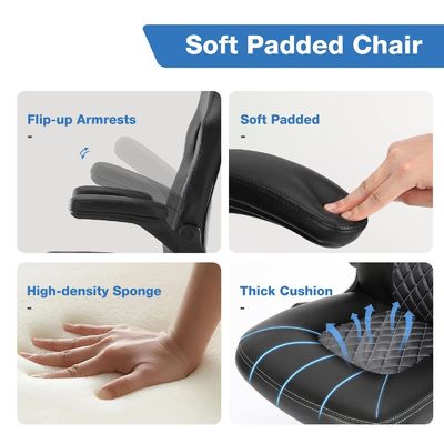 Cadeira de escritório ergonômica com apoio de braço rebatível e cor personalizada