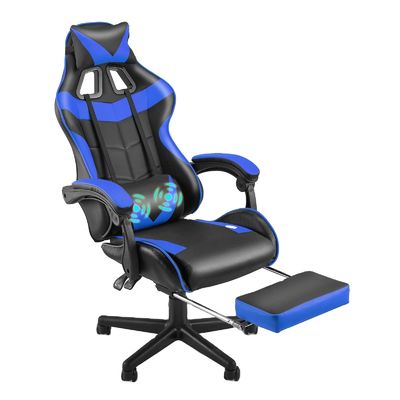 Cadeira de jogo de altura regulada diretamente com apoio de cabeça e suporte lombar de material de couro