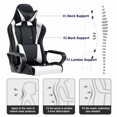 Cadeira de corrida de computador para mulheres Homens 31 libras Peso do item Material do quadro de nylon