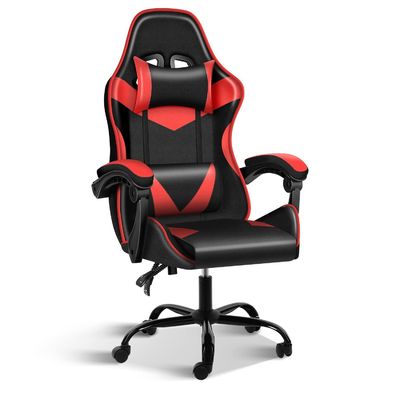 Cadeira de jogo de computador de corrida de couro sintético ajustável giratório 25,3lbs