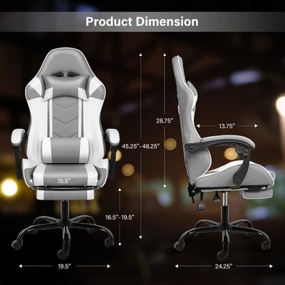 Cadeira giratória ajustável em altura Recliner ergonômico para computadores de escritório e jogos de vídeo