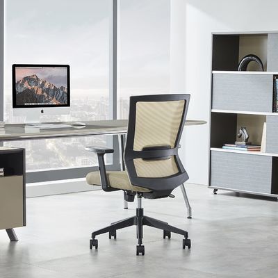 Chave de escritório giratória executiva de malha ergonômica com suporte lombar