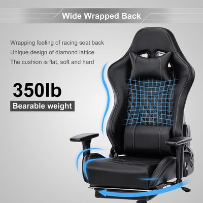 Cadeira de massagem para adultos de jogos 350 lbs Base reforçada de braço ajustável estilo giratório