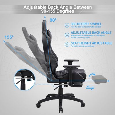 Cadeira de massagem para adultos de jogos 350 lbs Base reforçada de braço ajustável estilo giratório