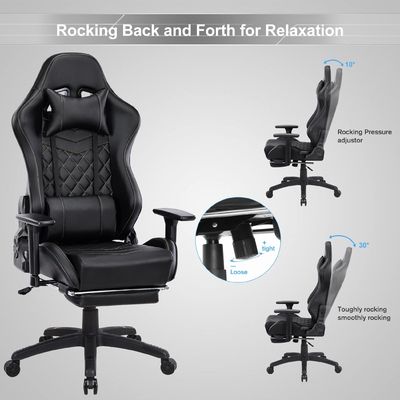 Cadeira de massagem para adultos de jogos 350 lbs Base reforçada de braço ajustável estilo giratório