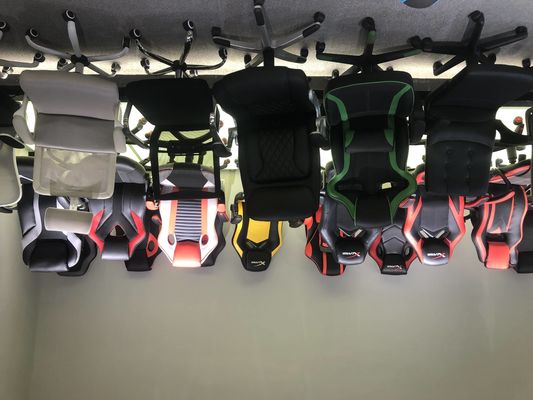 Cadeira de jogos de corrida de rodas de PU muda com suporte lombar ergonômico e embalagem de correio