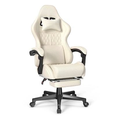 Cadeira de jogos de design moderno com couro Vintage PU e massagem 19&quot;D x 27&quot;W x 50&quot;H