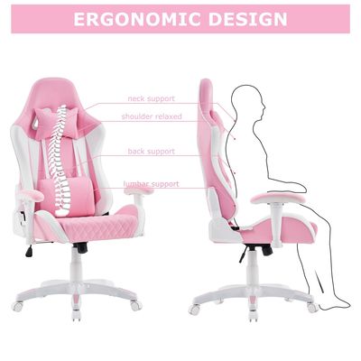 Cadeira de jogos de cor personalizada grande e alta recliner para experiência de corrida ergonômica