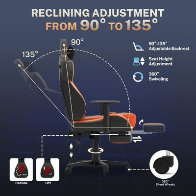 OEM ODM Cadeiras de escritório de jogos ergonômicos aceitáveis com suporte lombar