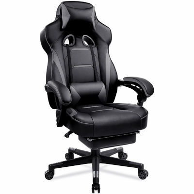 27.16&quot;D x 20.66&quot;W x 47.24&quot;H em cadeira ergonômica de jogos com apoio de perna e apoio de pé