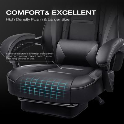27.16&quot;D x 20.66&quot;W x 47.24&quot;H em cadeira ergonômica de jogos com apoio de perna e apoio de pé