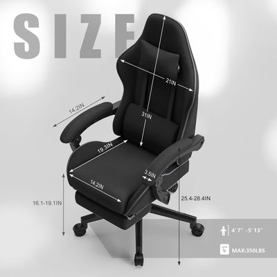 Capacidade de Peso 350 lbs Cadeira de Jogo Grande e Alta Dimensões do Produto 22&quot;D x 32&quot;W x 11&quot;H