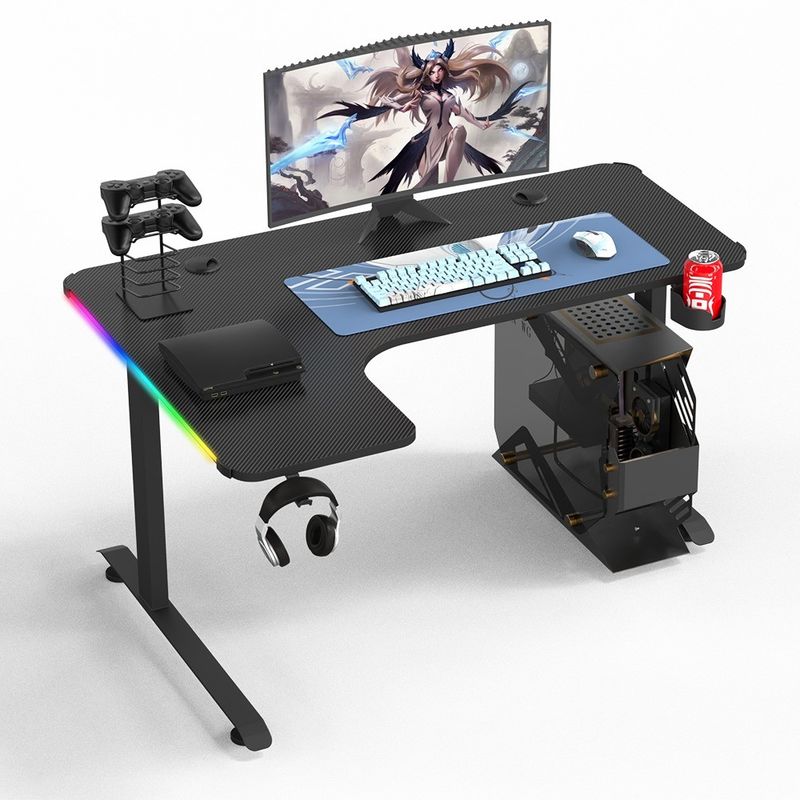 1050*700*115mm Escritório robusto em forma de L Mesa de jogos Altura ajustável para escritório doméstico