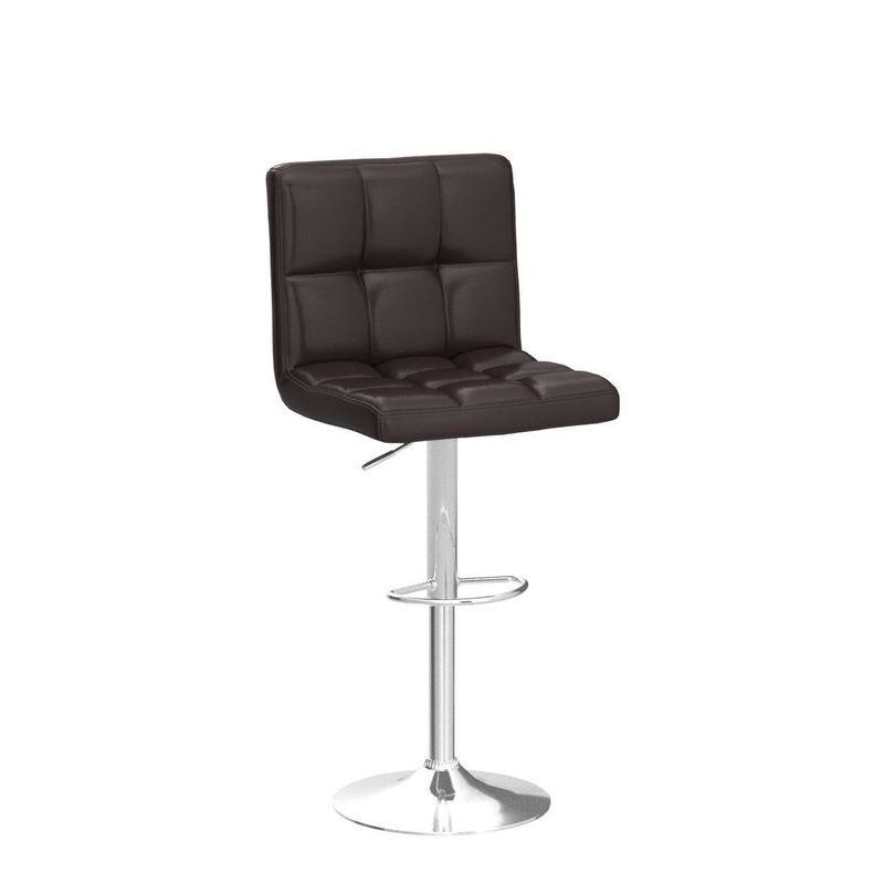 Poltronas de bar modernas ajustáveis em altura com cadeira giratória de couro PU 19,5 &quot;D x 17&quot; W x 36,5 &quot;H
