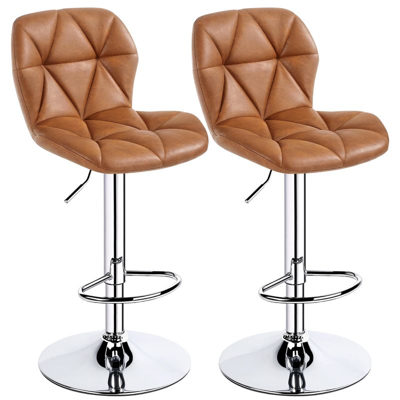 Alinunu's Modern PU Leather Swivel High Bar Stools para Bar Room Restarant Mobiliário