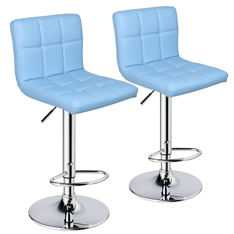 ALINUNU Modern PU Leather Regular Bar Stool giratório com costas em cor personalizada