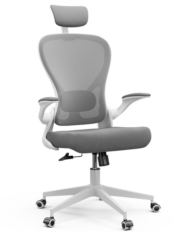Cadeira giratória moderna com braços flexíveis Tipo de metal Cadeira de escritório ergonômica para o escritório