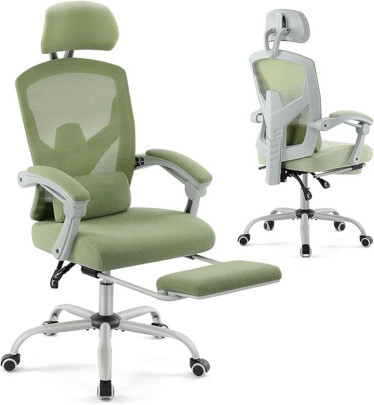 27.56&quot;D x 18.5&quot;W x 47.8&quot;H cadeira giratória de malha traseira para ergonomia de escritório