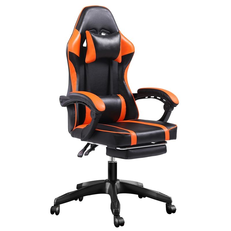 Cadeira de jogo ergonômica personalizada com apoio de pé e altura ajustável