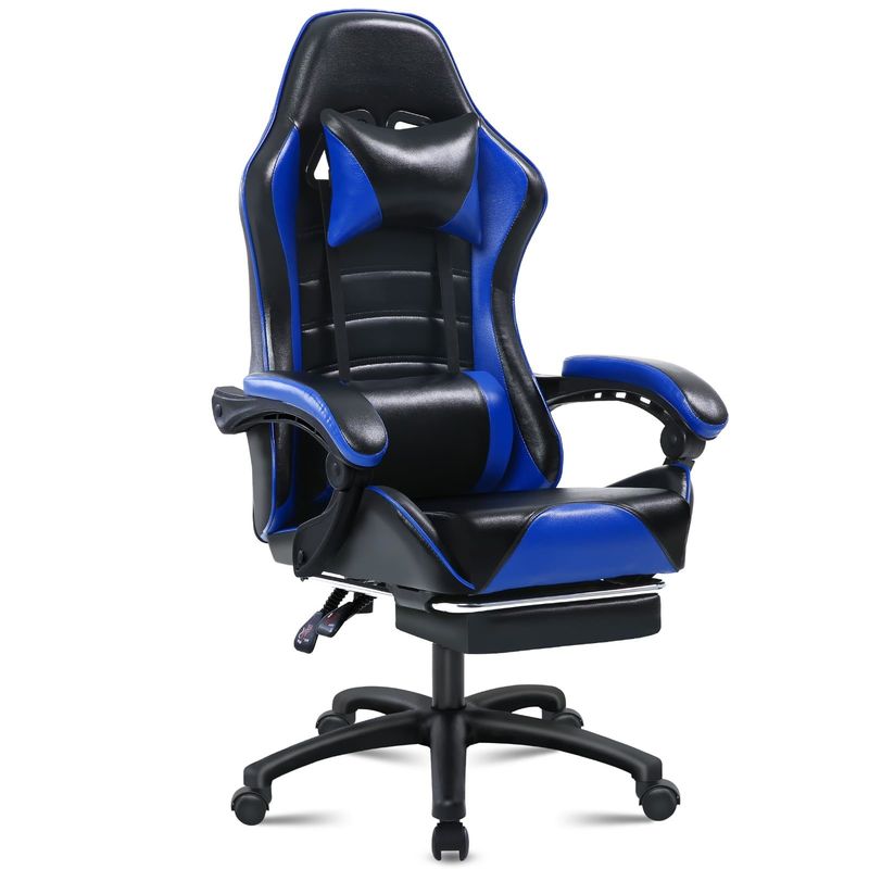 Cadeira de jogos ergonômica com altura e apoio de pé ajustáveis em cores personalizadas